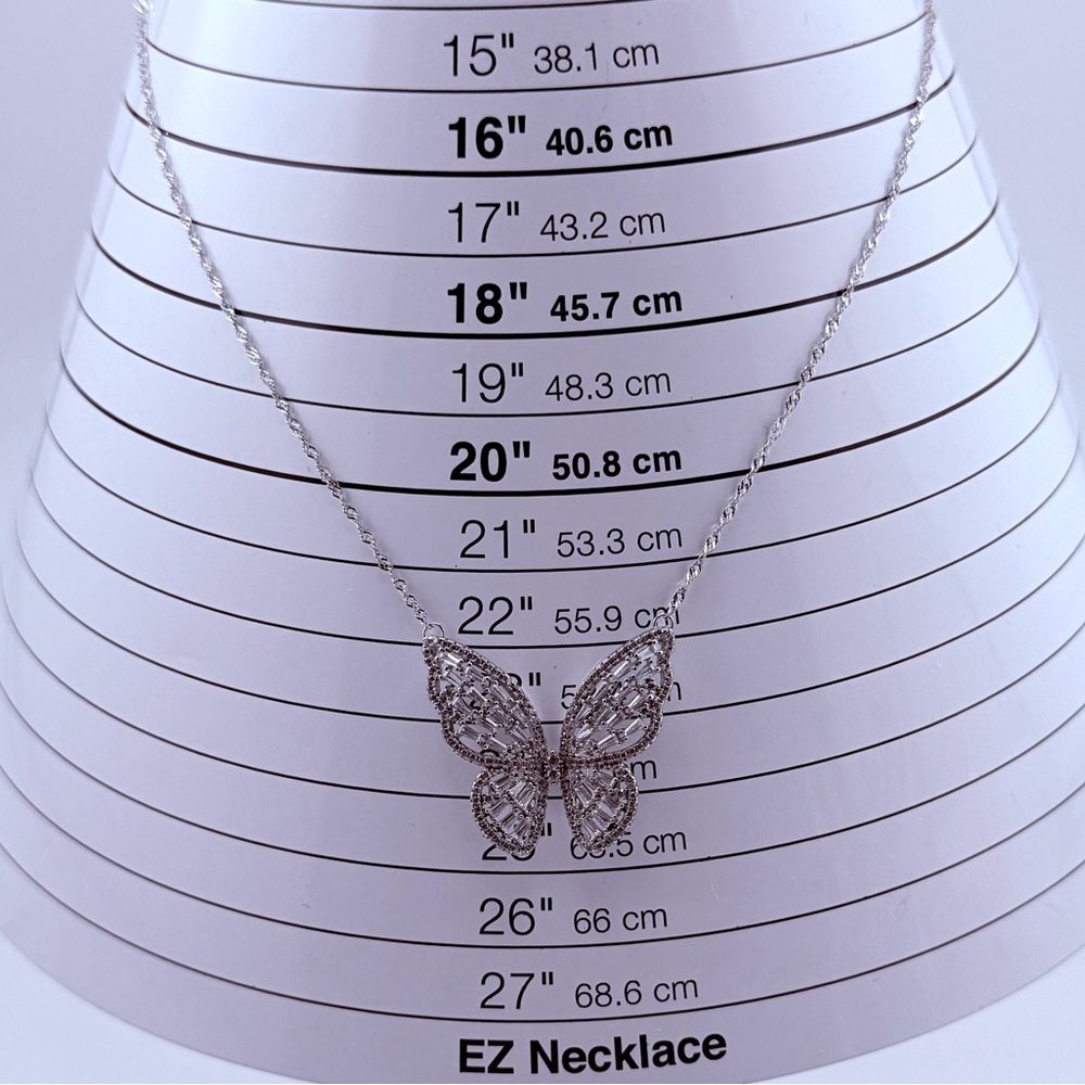 Tabitha Webb Beautiful Butterly Necklace Sterling Silver New With Tags - Picture 6 of 13